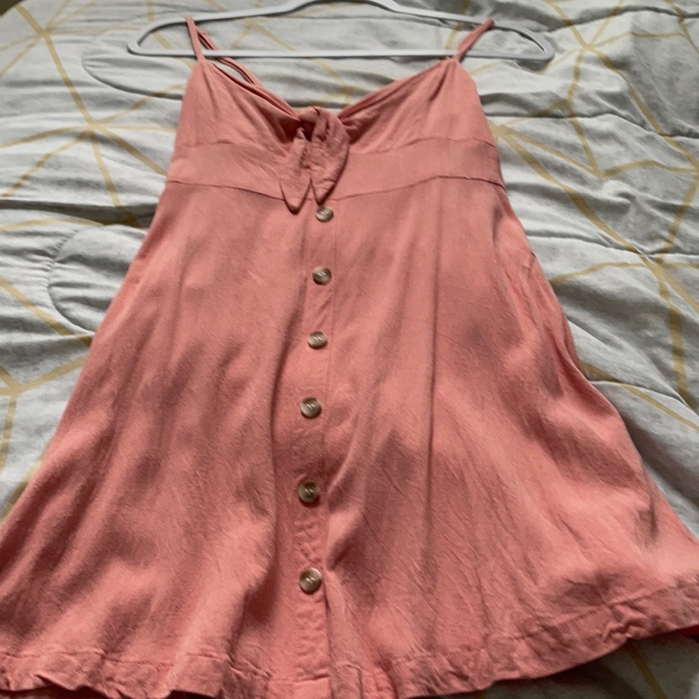 Peach colored dress from Forever 21.